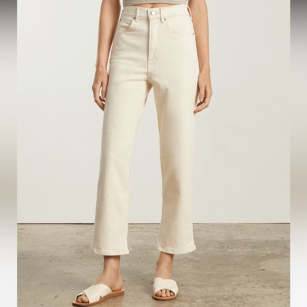 Everlane The Way High Jean NWOT Size 28 in Color Ecru High Rise